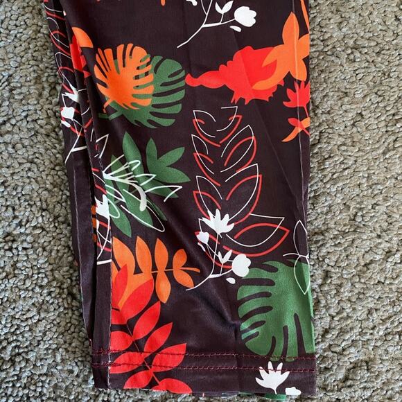 Girls 3t Green Ruffle Long Sleeved With Leaf Print Pants Fall Outfit - Picture 4 of 4